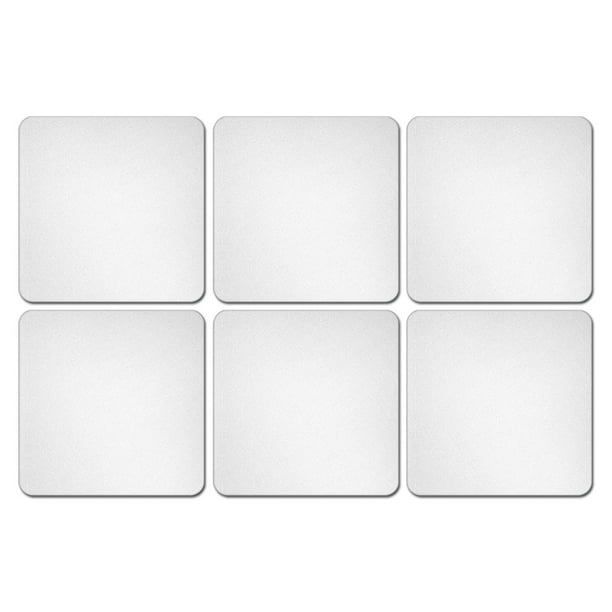 Square Sublimation Blanks Coasters for Drinks Heat Transfer Cup Coasters for Home Decor,Set of 6 White Ceramic Stone Coaster Set with Cork Backing Pads Square Sublimation Blanks Coasters for Drinks Heat Transfer Cup Coasters for Home Decor,Set of 6 White Ceramic Stone Coaster Set with Cork Backing Pads
